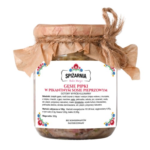 Przejdź do produktu Gęsie pipki w pikantnym sosie pieprzowym 500g