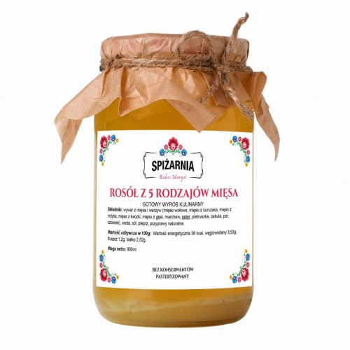 Przejdź do produktu Rosół z 5 rodzajów mięsa 900ml